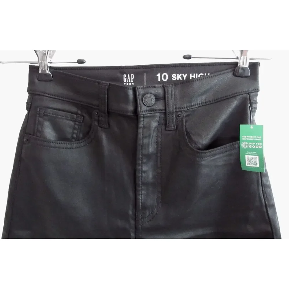 NWT Gap Sky High 90's Jeans Loose Black‎ Sz 10 Teen